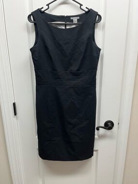 H&M Black Sleeveless Midi Sheath Dress